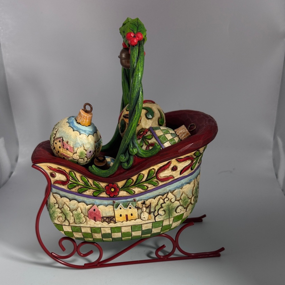 Jim Shore Sleigh Bells Ring with Ornaments - Picture 4 of 7